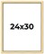 24x30 Simple Gold Picture Frame - UV Acrylic, Foam Board Backing, Hanging Hardware